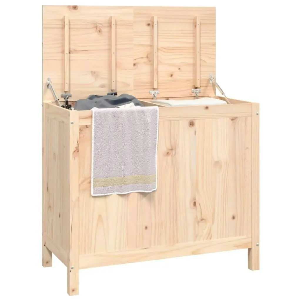 Laundry Box 88.5x44x76 cm Solid Wood Pine 823579