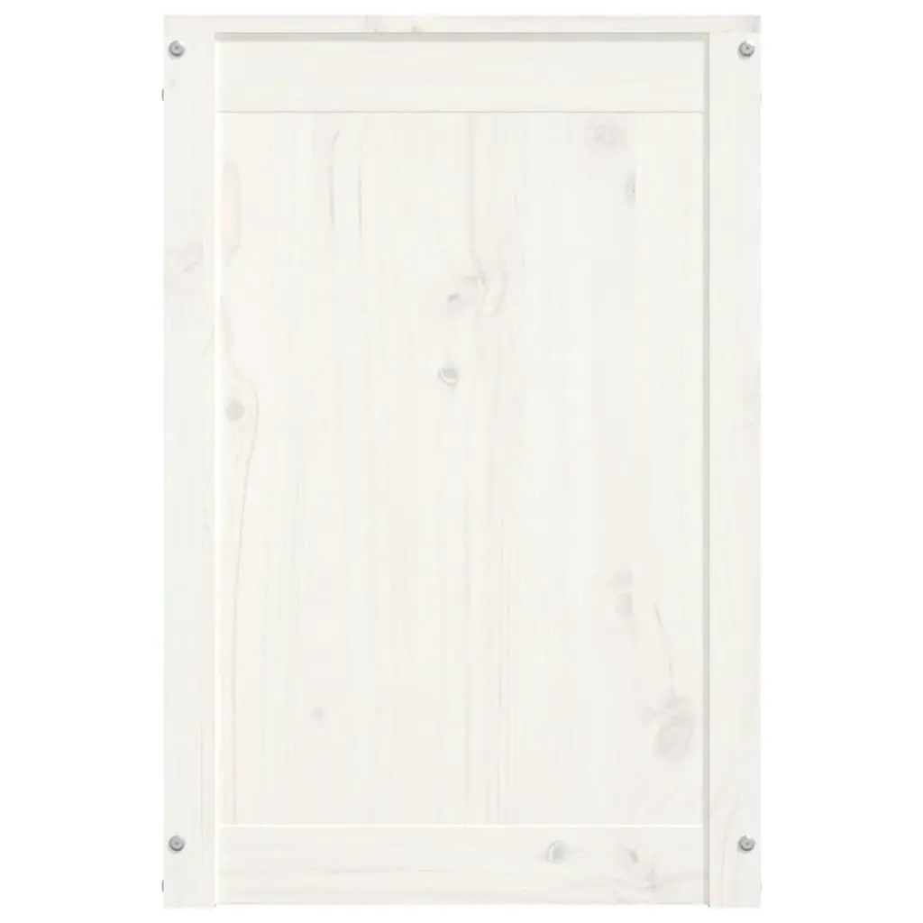 Laundry Box White 44x44x66 cm Solid Wood Pine 823565