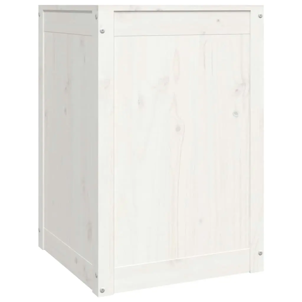 Laundry Box White 44x44x66 cm Solid Wood Pine 823565