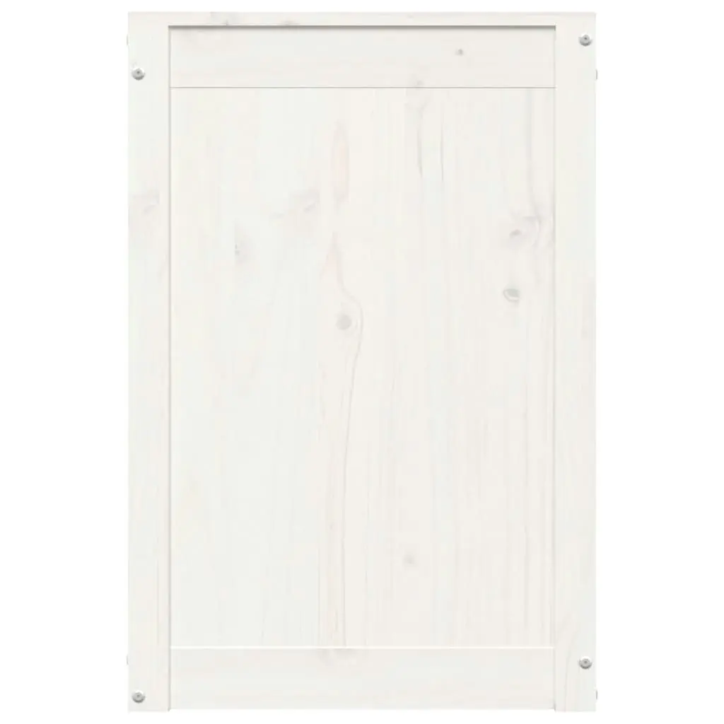 Laundry Box White 44x44x66 cm Solid Wood Pine 823565