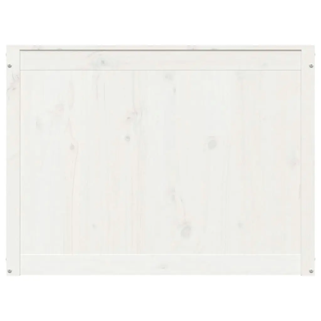 Laundry Box White 88.5x44x66 cm Solid Wood Pine 823570