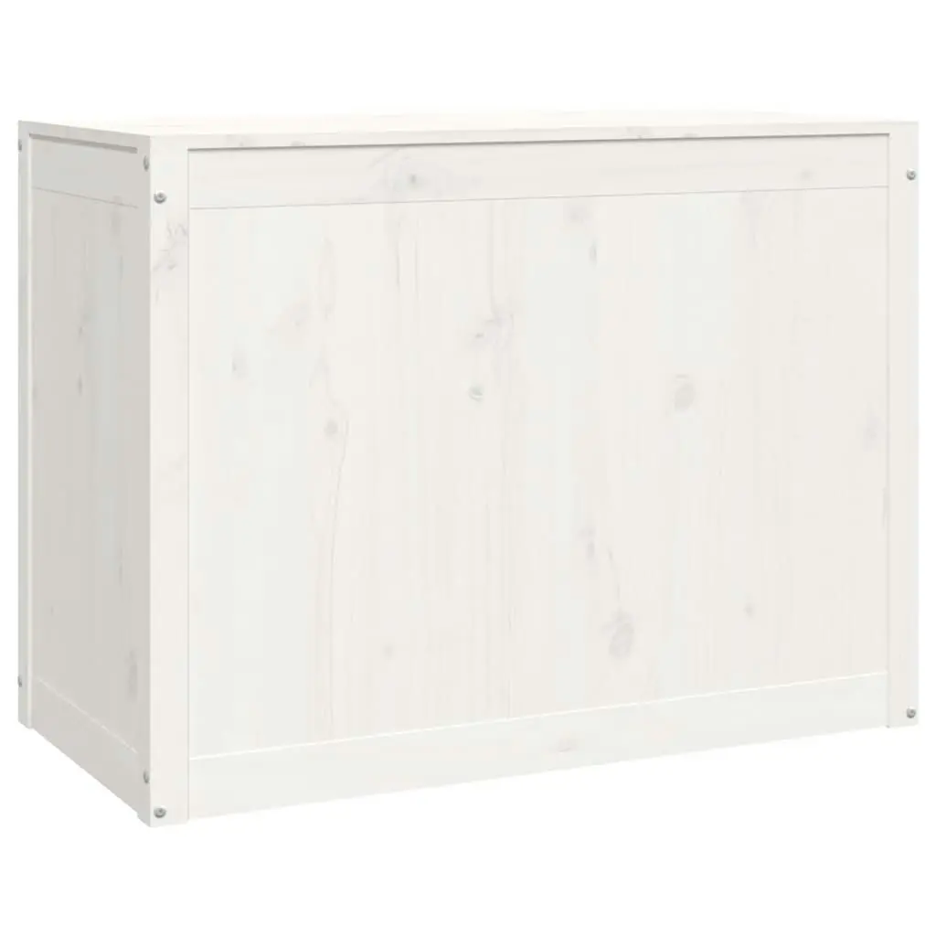 Laundry Box White 88.5x44x66 cm Solid Wood Pine 823570