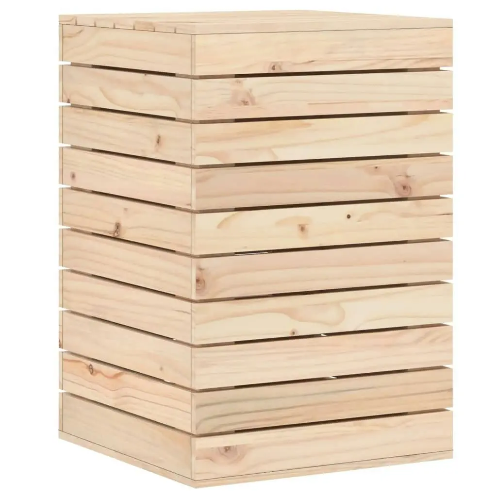 Laundry Basket 44x44x66 cm Solid Wood Pine 832317