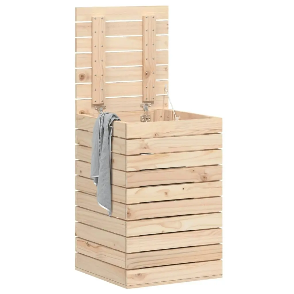 Laundry Basket 44x44x66 cm Solid Wood Pine 832317