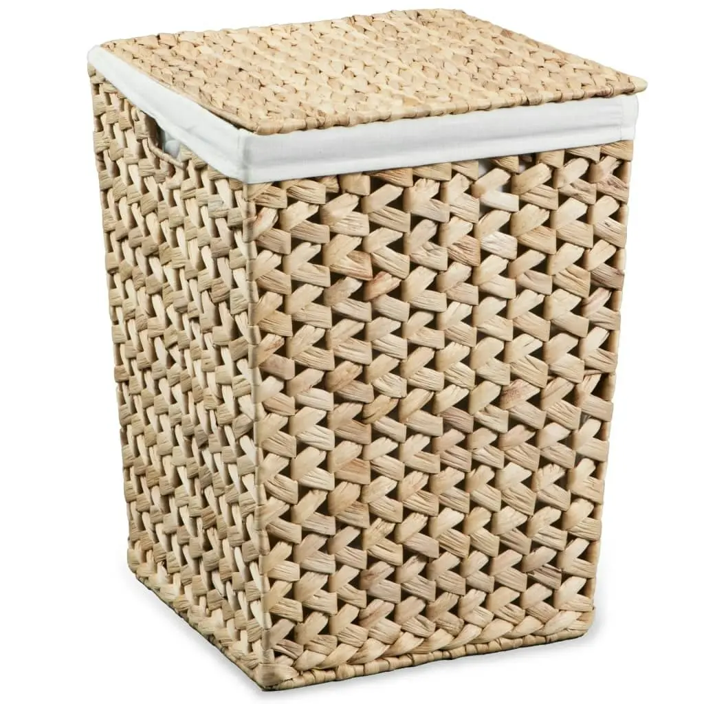 Laundry Basket Set 2 Pieces Water Hyacinth 245488