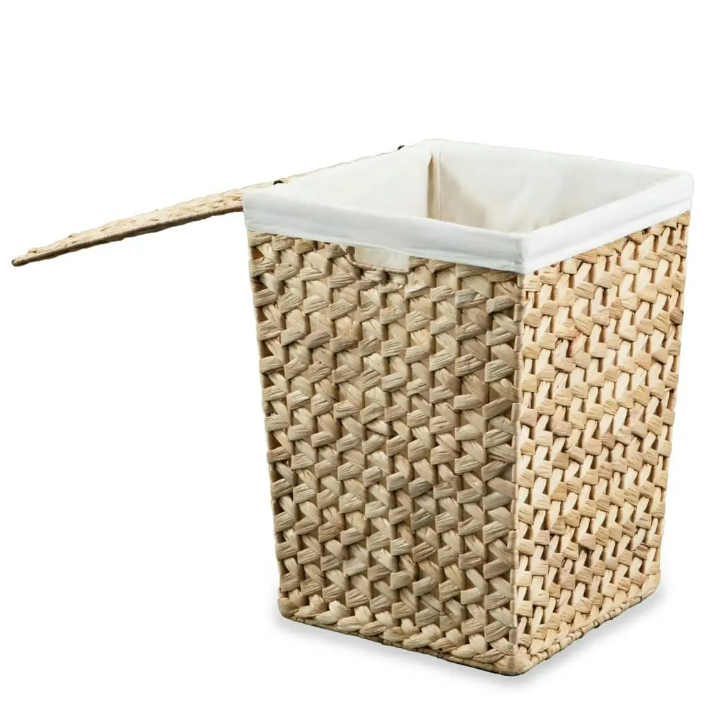 Laundry Basket Set 2 Pieces Water Hyacinth 245488