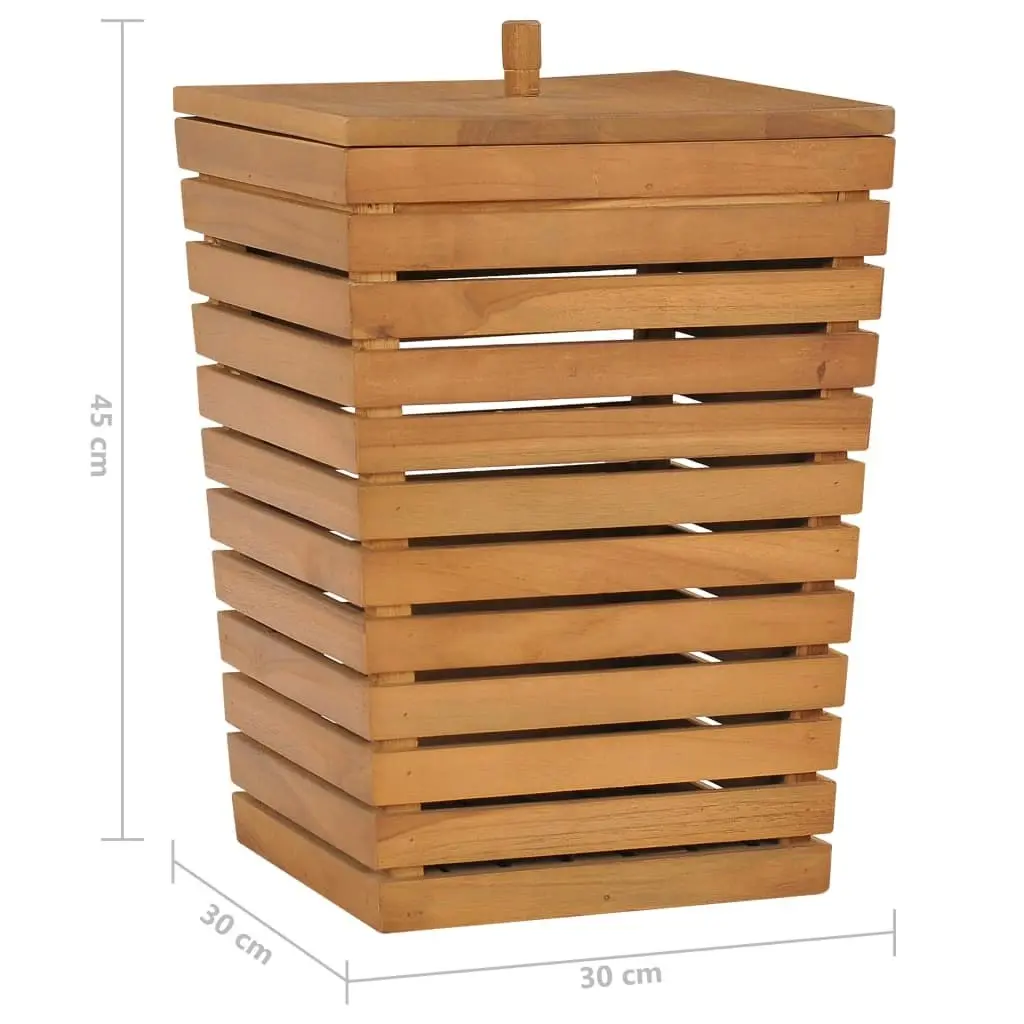 Laundry Basket 30x30x45 cm Solid Teak Wood 289074