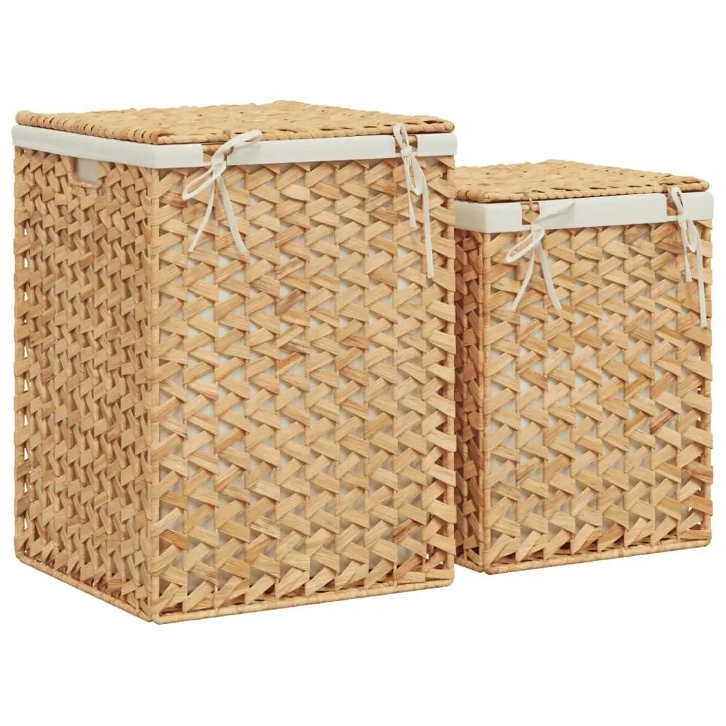 Laundry Baskets 2 pcs Water Hyacinth 355183