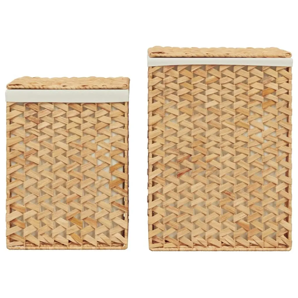 Laundry Baskets 2 pcs Water Hyacinth 355183