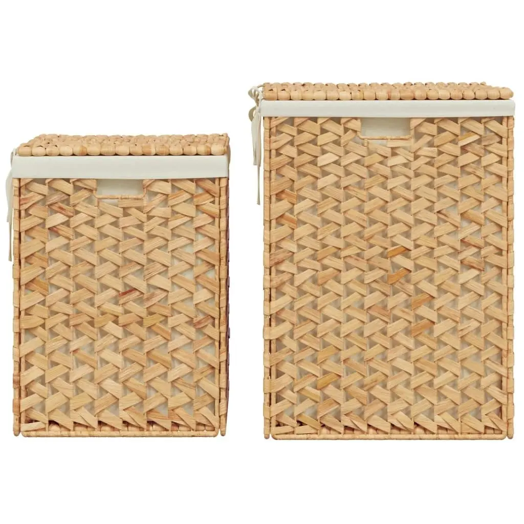 Laundry Baskets 2 pcs Water Hyacinth 355183