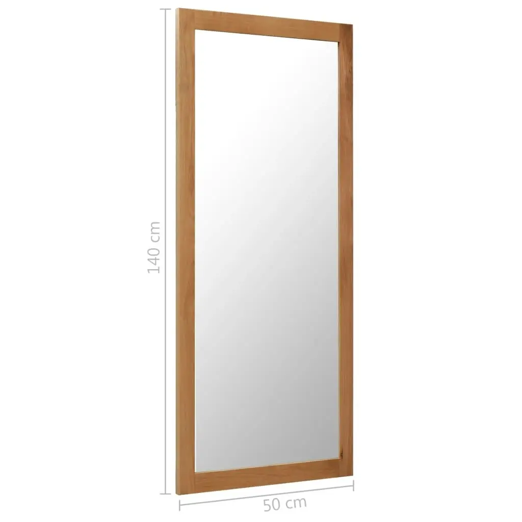 Mirror 50x140 cm Solid Oak Wood 247459