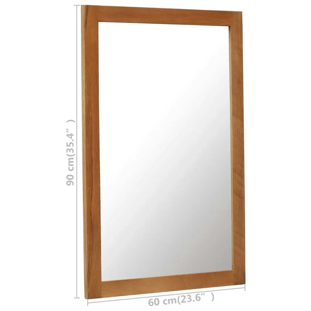 Mirror 60x90 cm Solid Oak Wood 247457