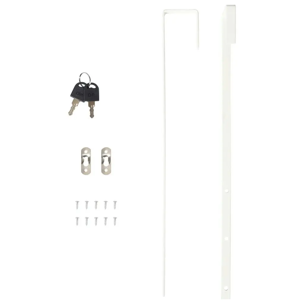 Mirror Jewellery Cabinet Wall Mounted White 30x8.5x106 cm 353214