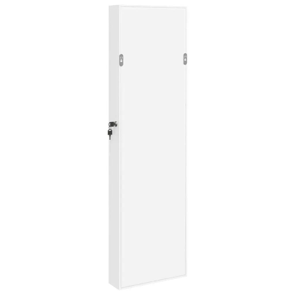 Mirror Jewellery Cabinet Wall Mounted White 30x8.5x106 cm 353214