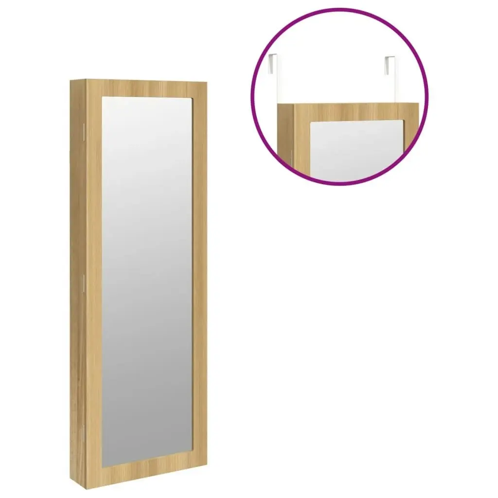 Mirror Jewellery Cabinet Wall Mounted 37.5x10x106 cm 353219