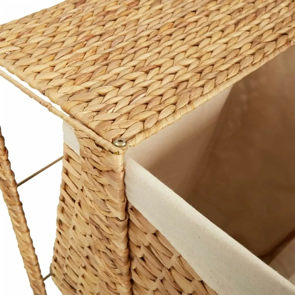 Laundry Basket 44x34x64 cm Water Hyacinth 355186