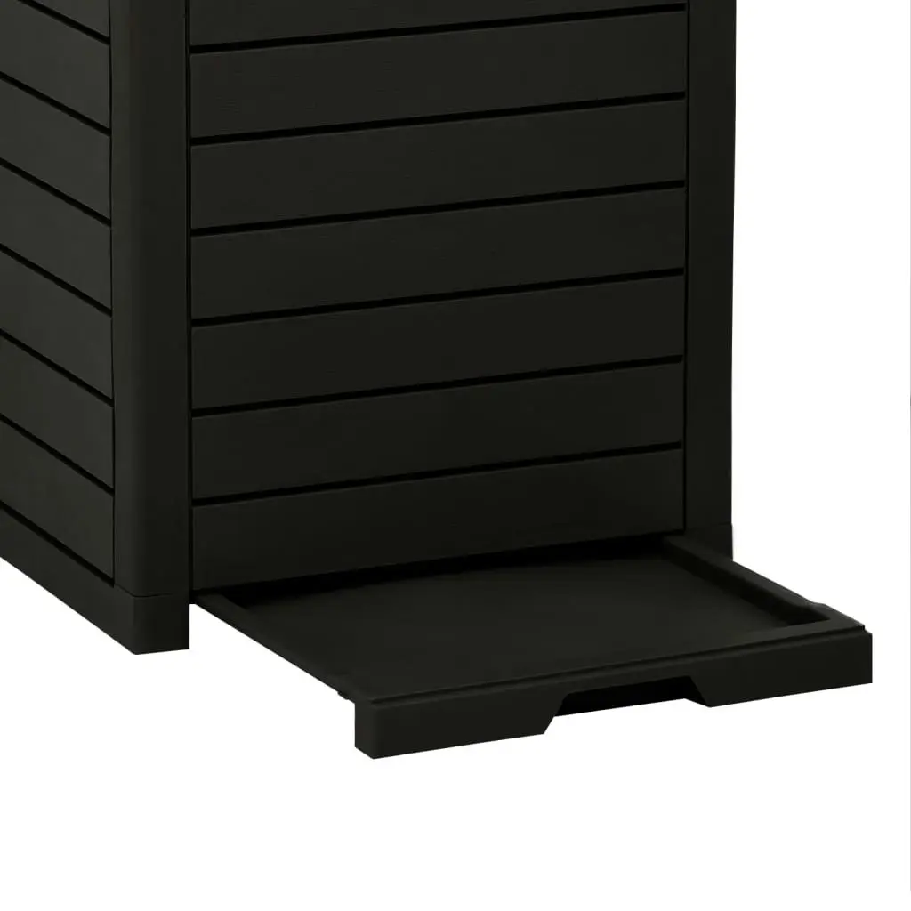 Outdoor Garbage Bin Black 41x41x86 cm Polypropylene 364171