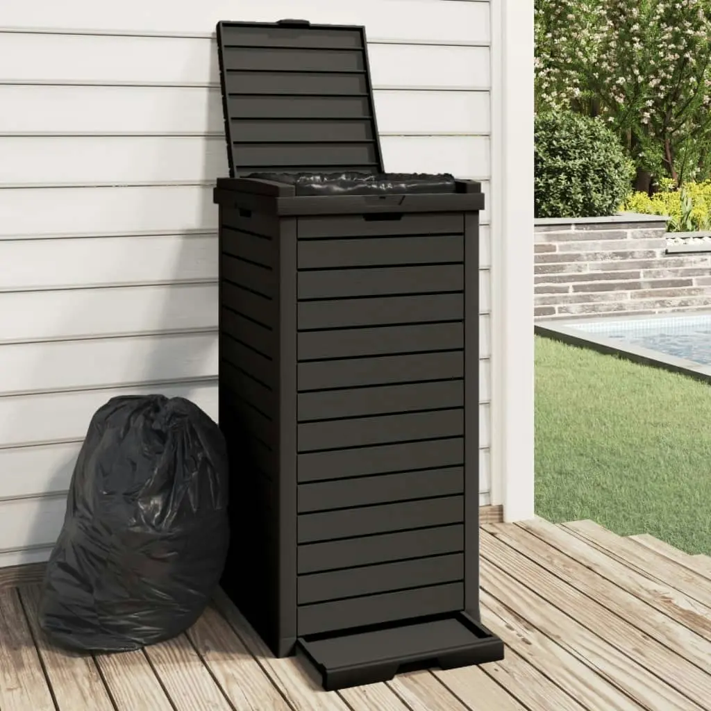 Outdoor Garbage Bin Black 41x41x86 cm Polypropylene 364171