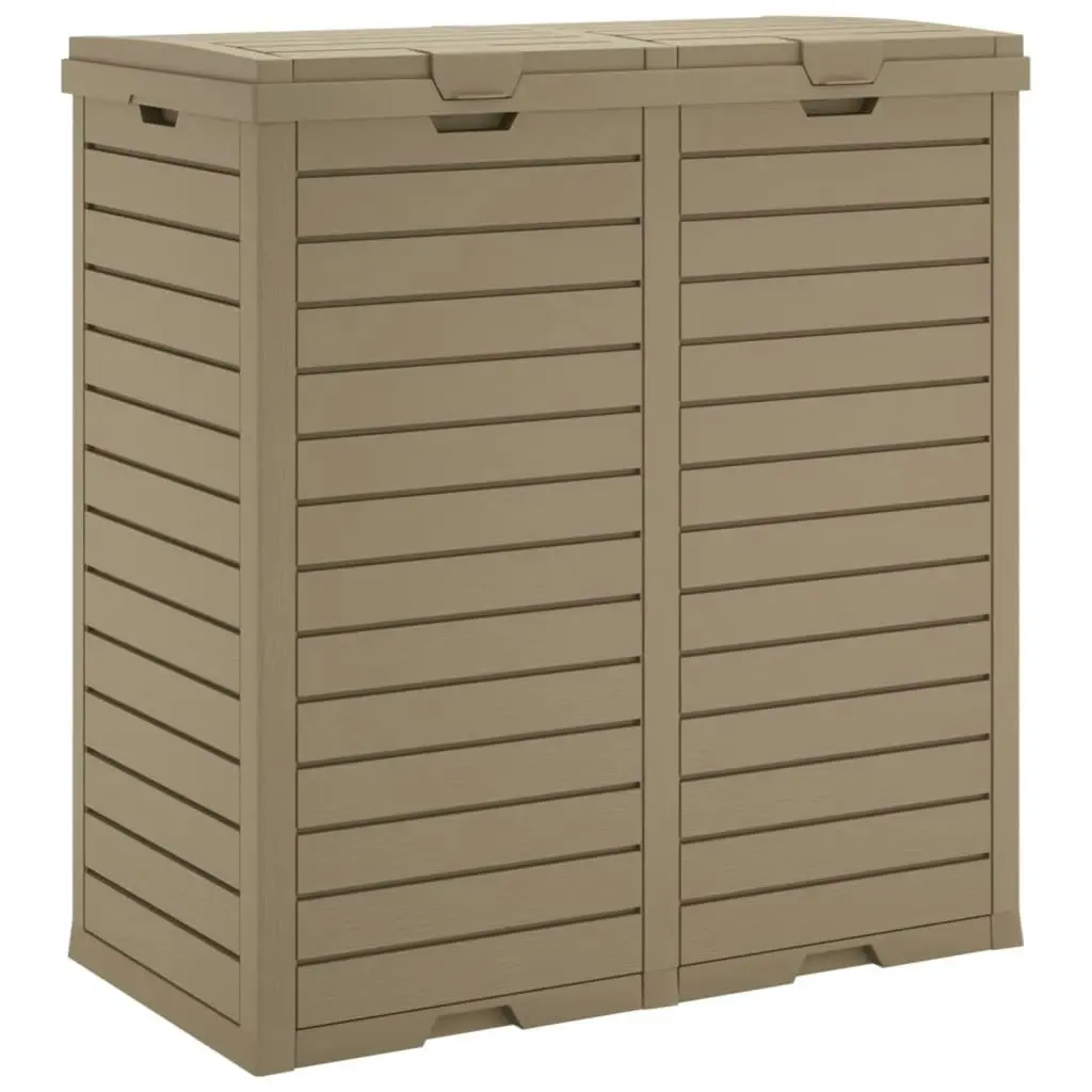 Outdoor Garbage Bin Light Brown 78x41x86 cm Polypropylene 364174