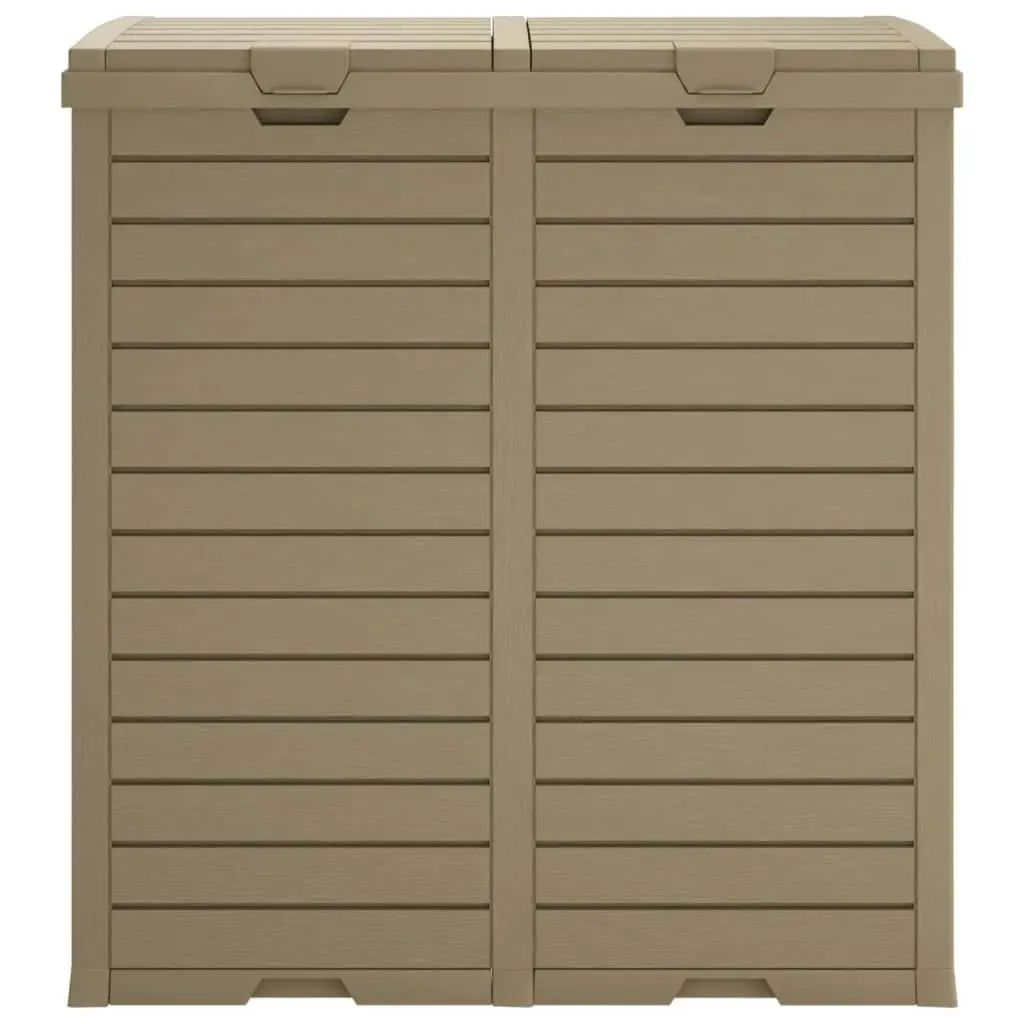 Outdoor Garbage Bin Light Brown 78x41x86 cm Polypropylene 364174