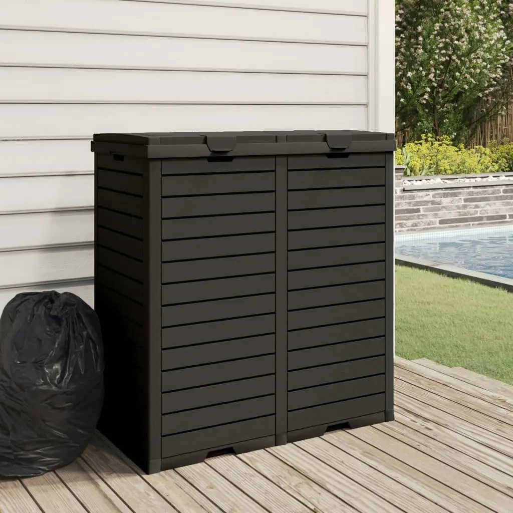 Outdoor Garbage Bin Black 78x41x86 cm Polypropylene 364173