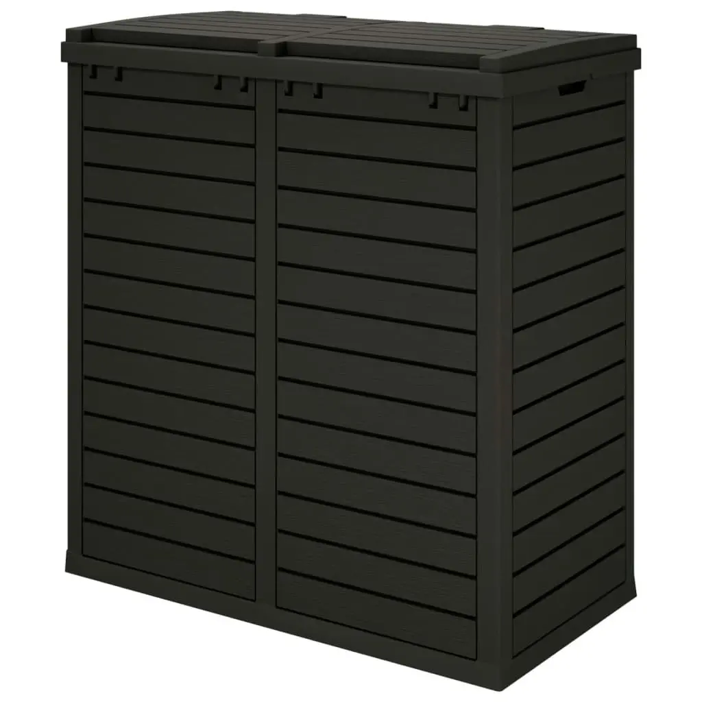 Outdoor Garbage Bin Black 78x41x86 cm Polypropylene 364173