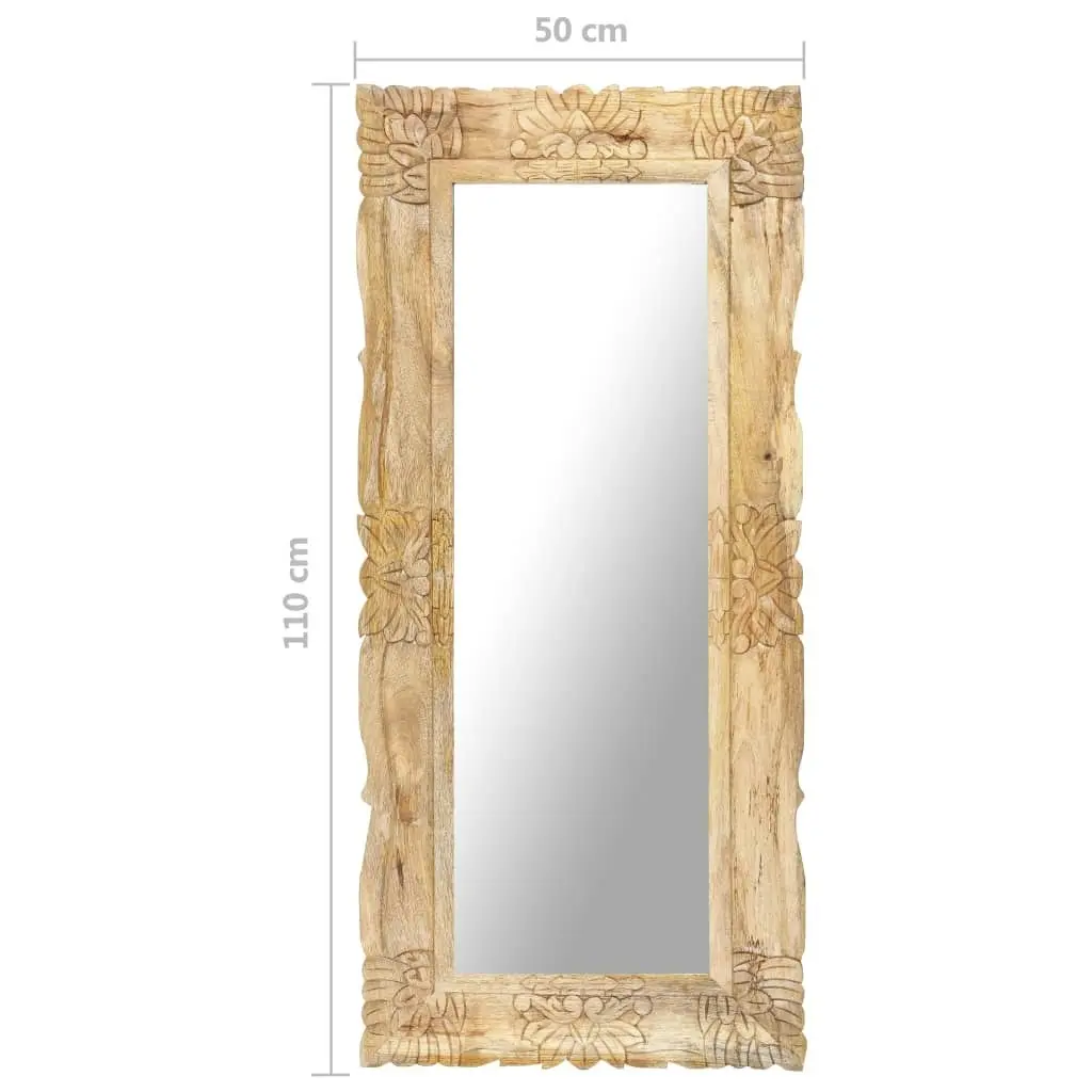 Mirror 110x50 cm Solid Mango Wood 321637