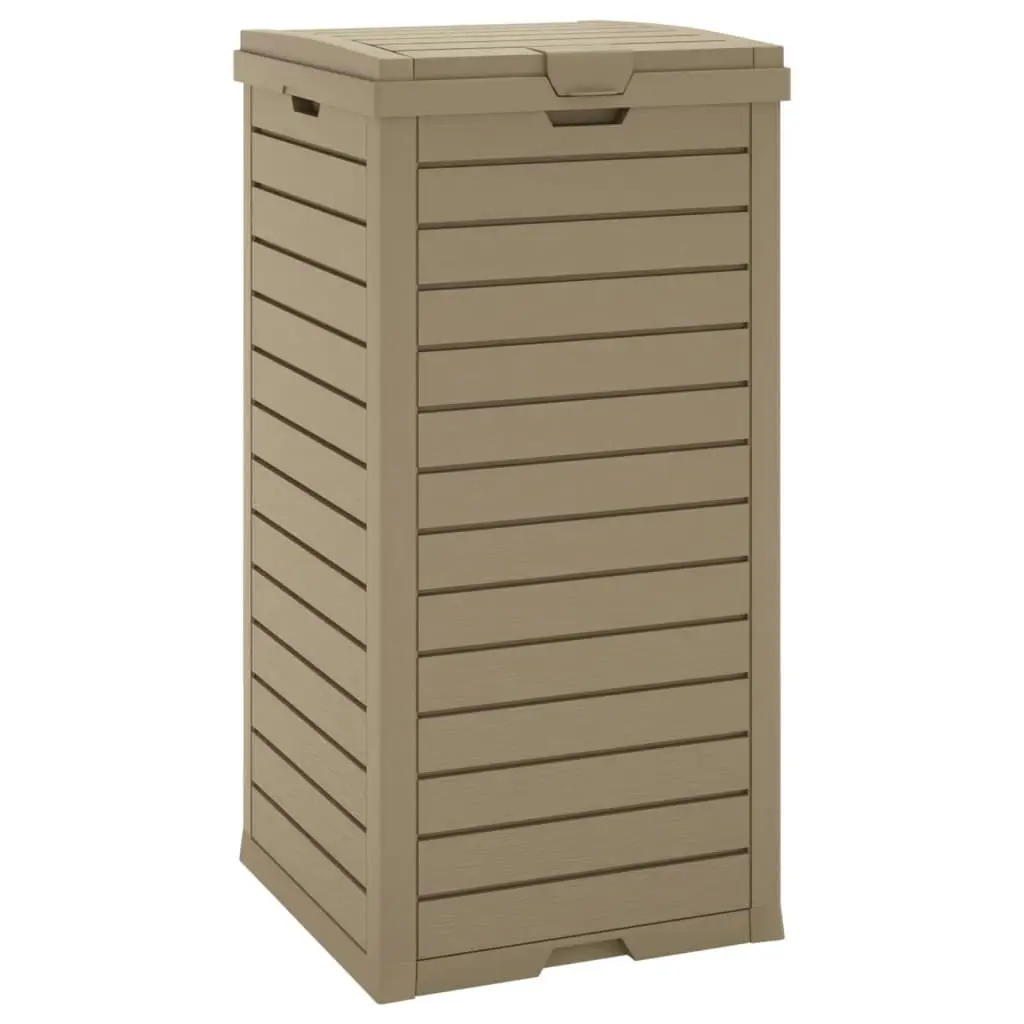 Outdoor Garbage Bin Light Brown 41x41x86 cm Polypropylene 364172