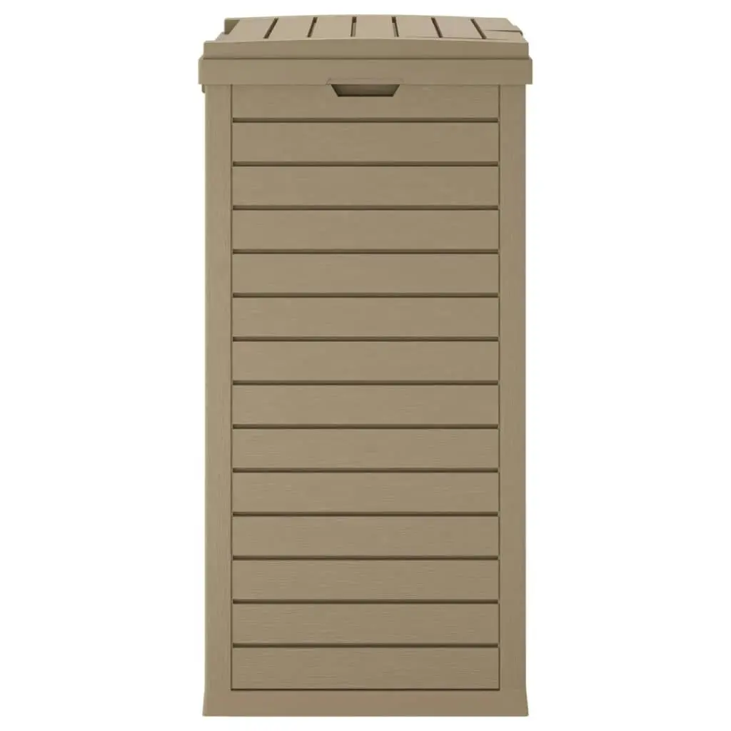 Outdoor Garbage Bin Light Brown 41x41x86 cm Polypropylene 364172