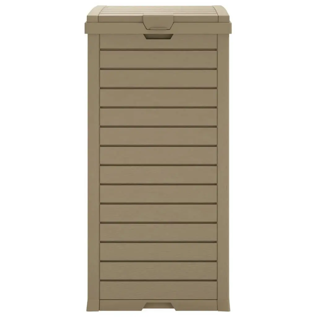 Outdoor Garbage Bin Light Brown 41x41x86 cm Polypropylene 364172