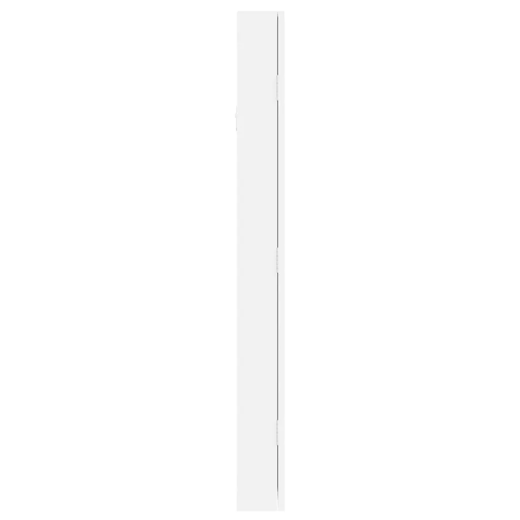 Mirror Jewellery Cabinet Wall Mounted White 30x8.5x90 cm 353211