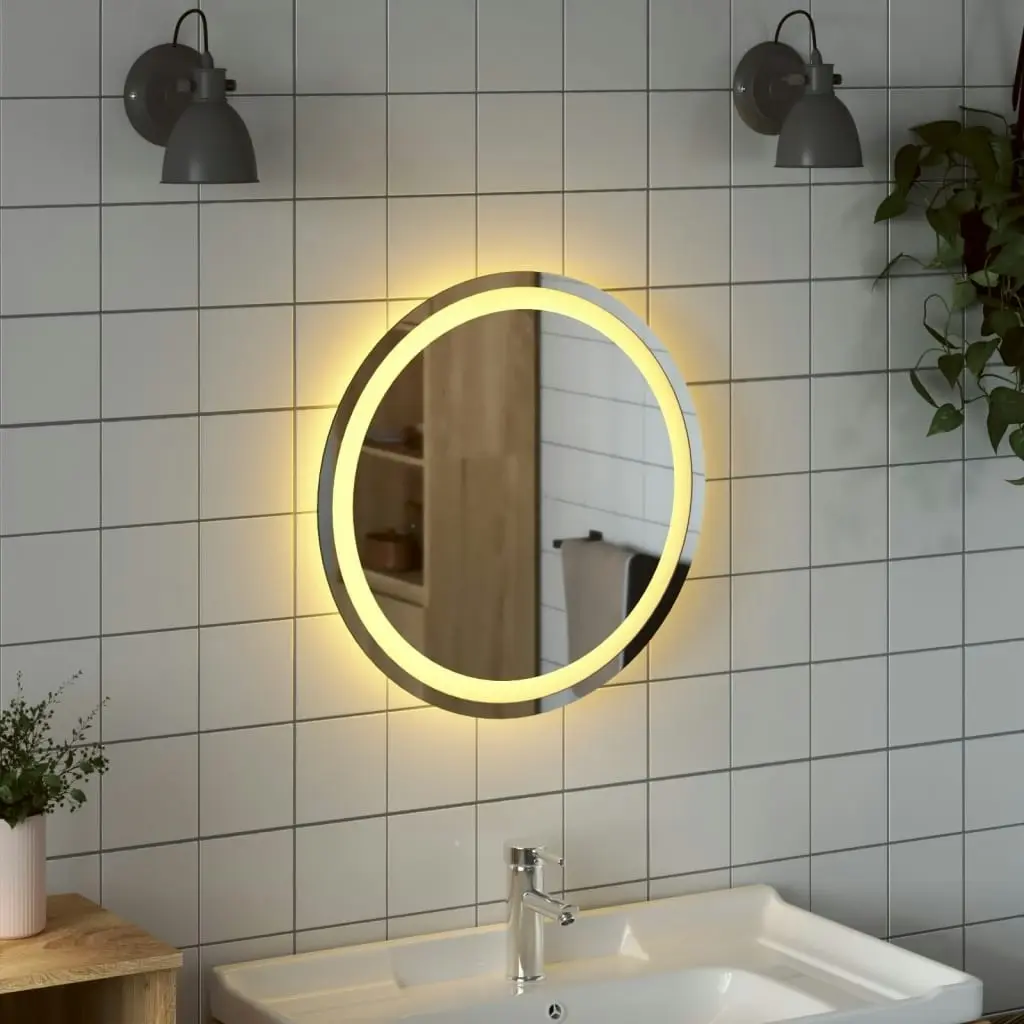 LED Bathroom Mirror 50 cm Round 353278