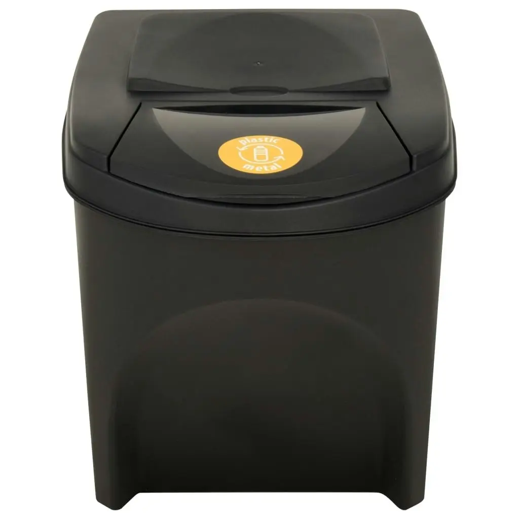 Stackable Garbage Bin Boxes 4 pcs Anthracite 100 L Polypropylene 316185