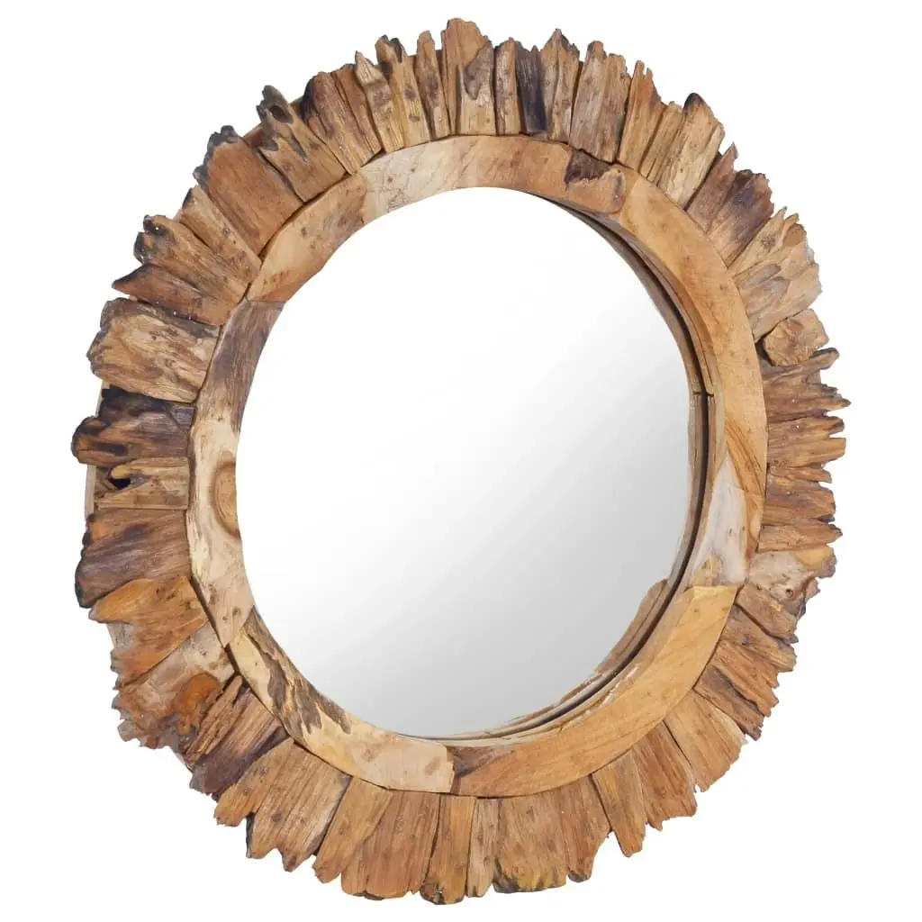 Wall Mirror 60 cm Teak Round 288804