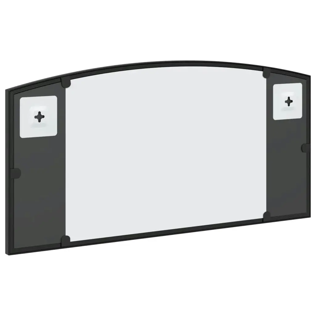 Wall Mirror Black 60x30 cm Arch Iron 358636