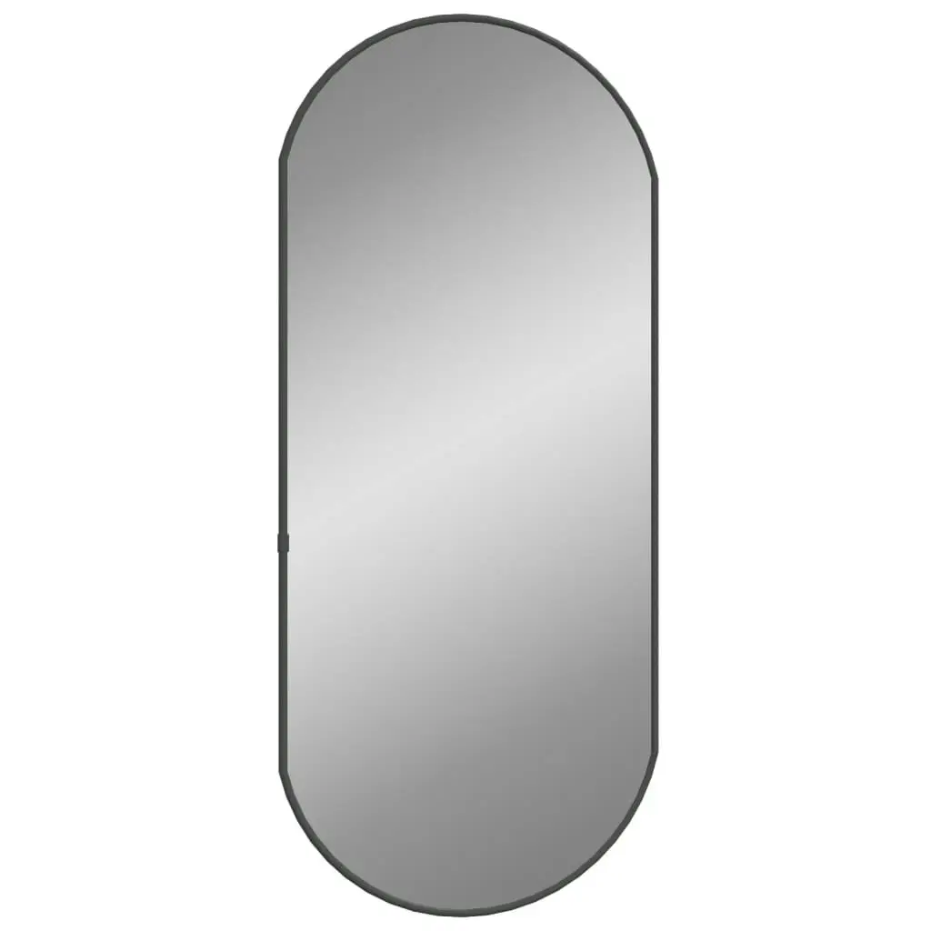 Wall Mirror Black 70x30 cm Oval 348205