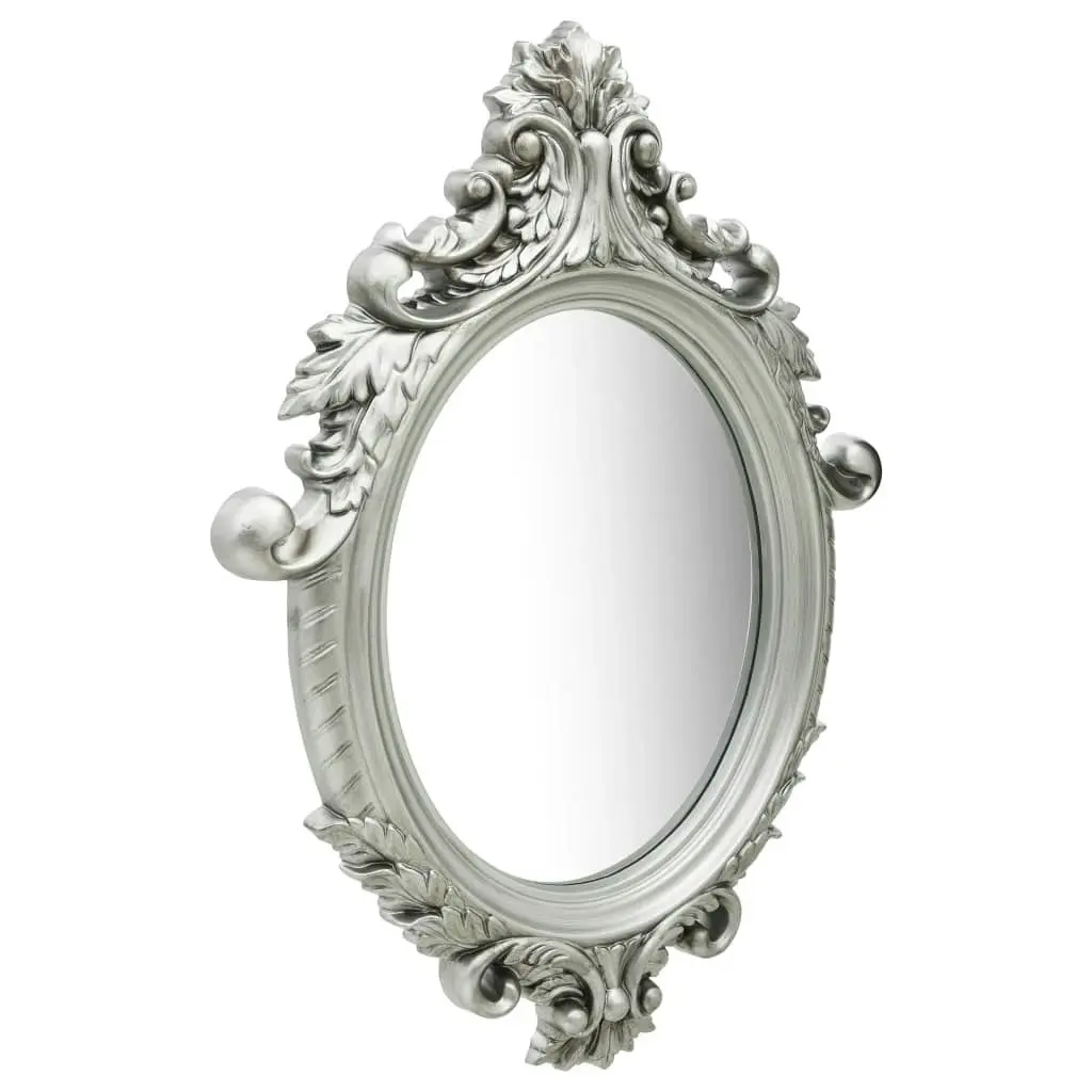 Wall Mirror Castle Style 56x76 cm Silver 320358