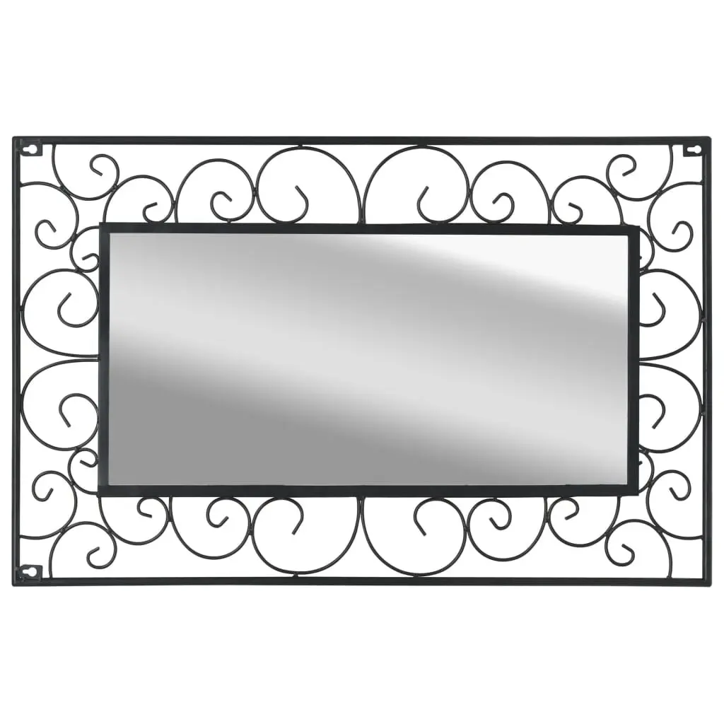 Wall Mirror Rectangular 50x80 cm Black 245921