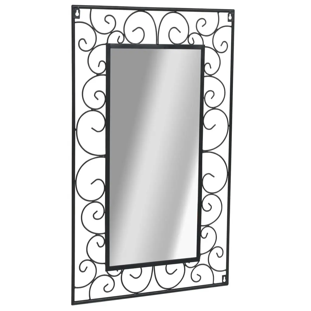 Wall Mirror Rectangular 50x80 cm Black 245921