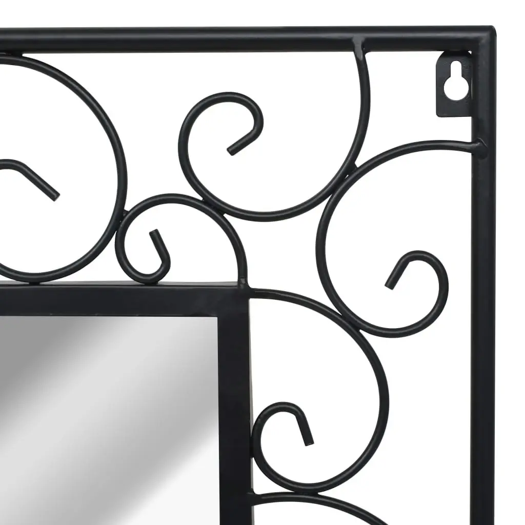 Wall Mirror Rectangular 50x80 cm Black 245921