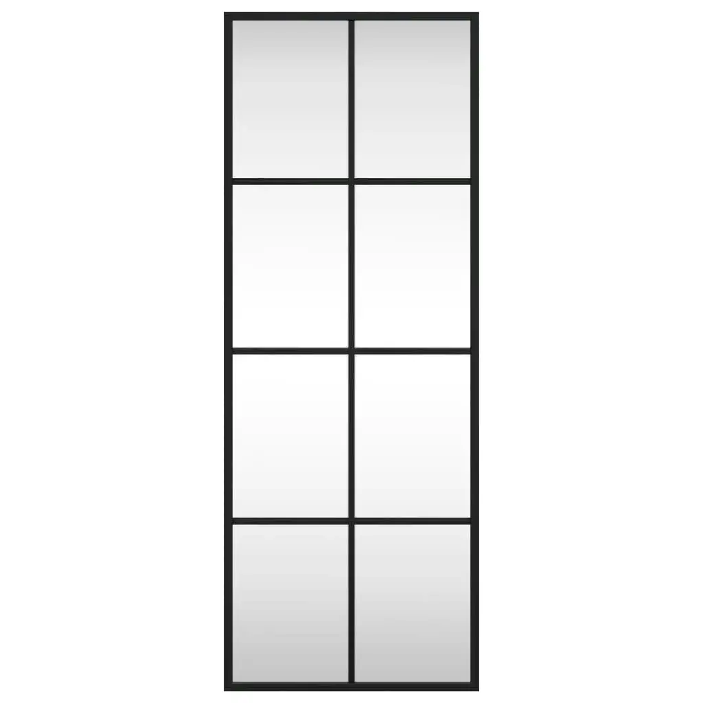 Wall Mirror Black 30x80 cm Rectangle Iron 358642