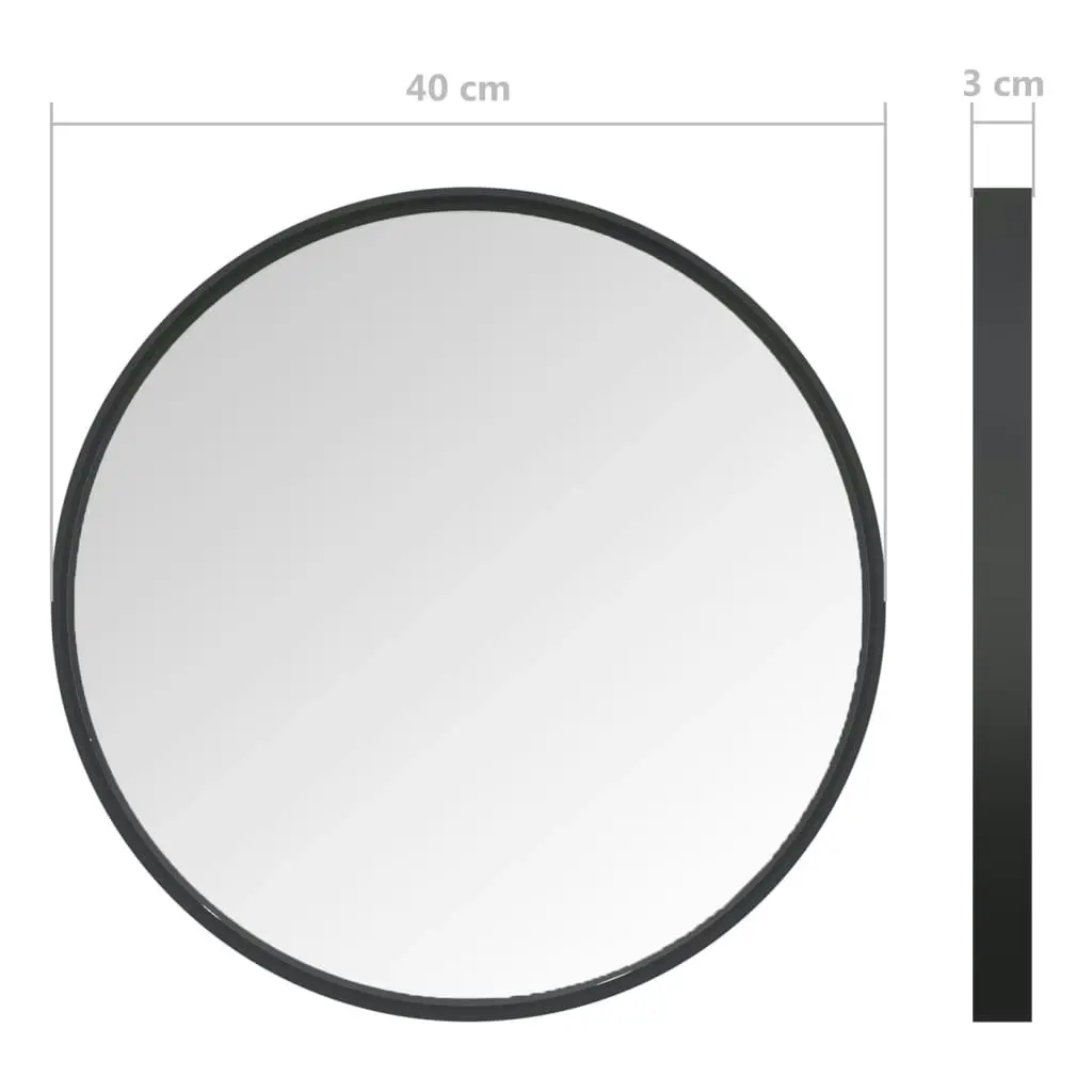 Wall Mirror Black 40 cm 322293