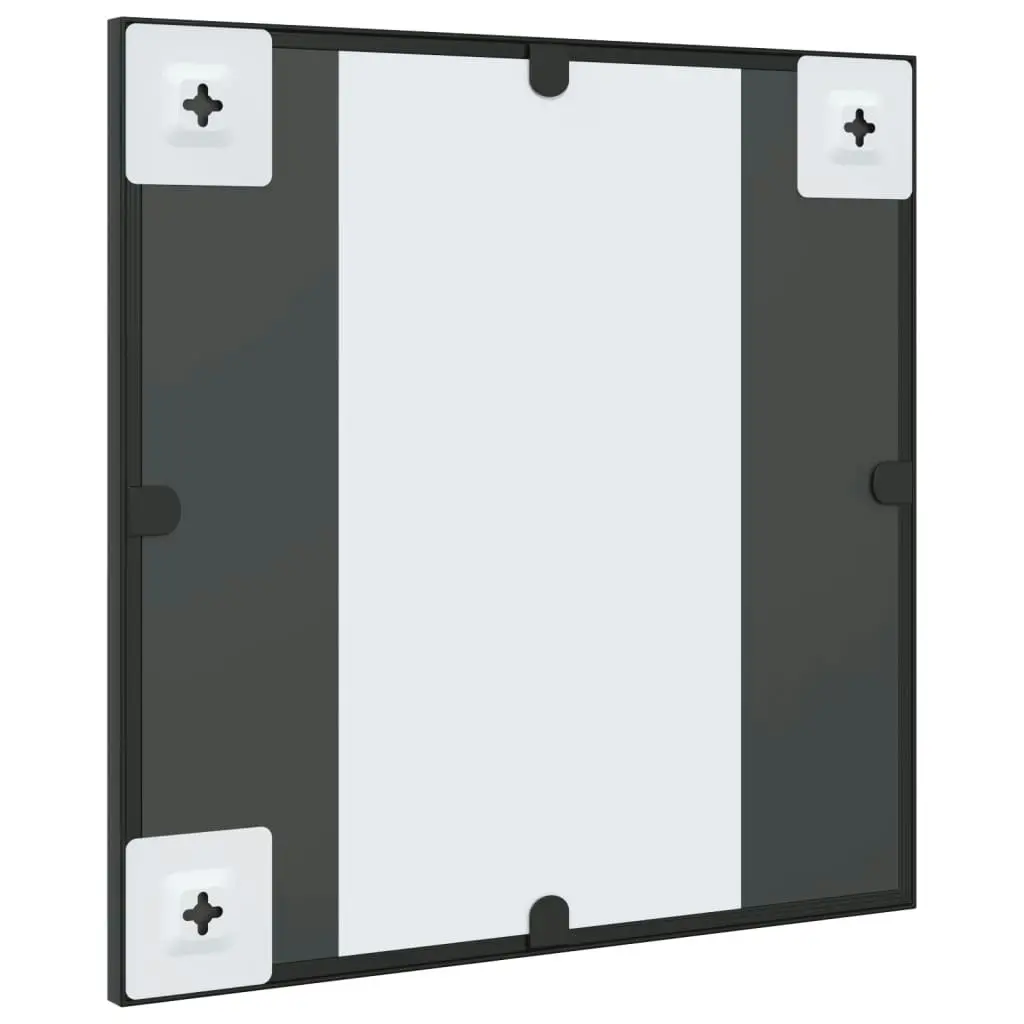 Wall Mirror Black 40x40 cm Square Iron 358633