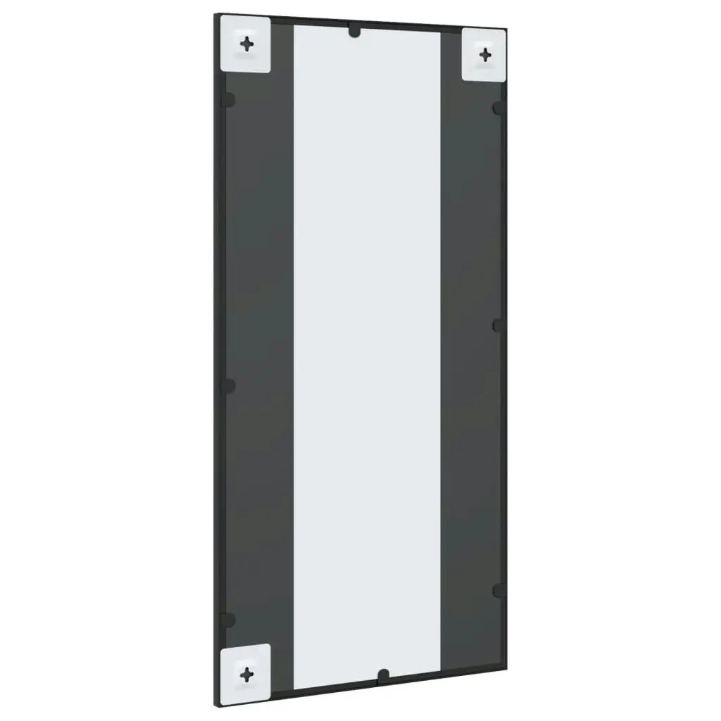 Wall Mirror Black 40x80 cm Rectangle Iron 358644