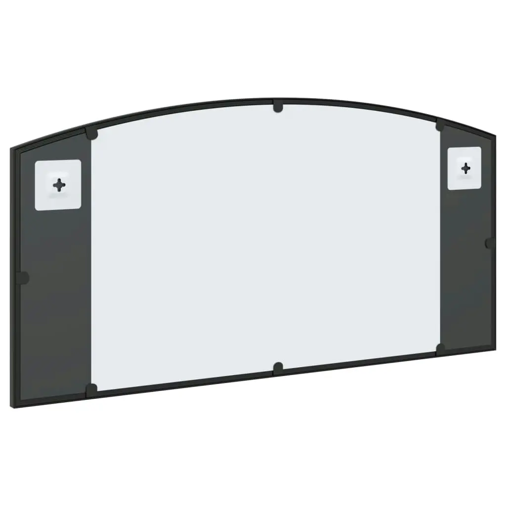 Wall Mirror Black 80x40 cm Arch Iron 358637