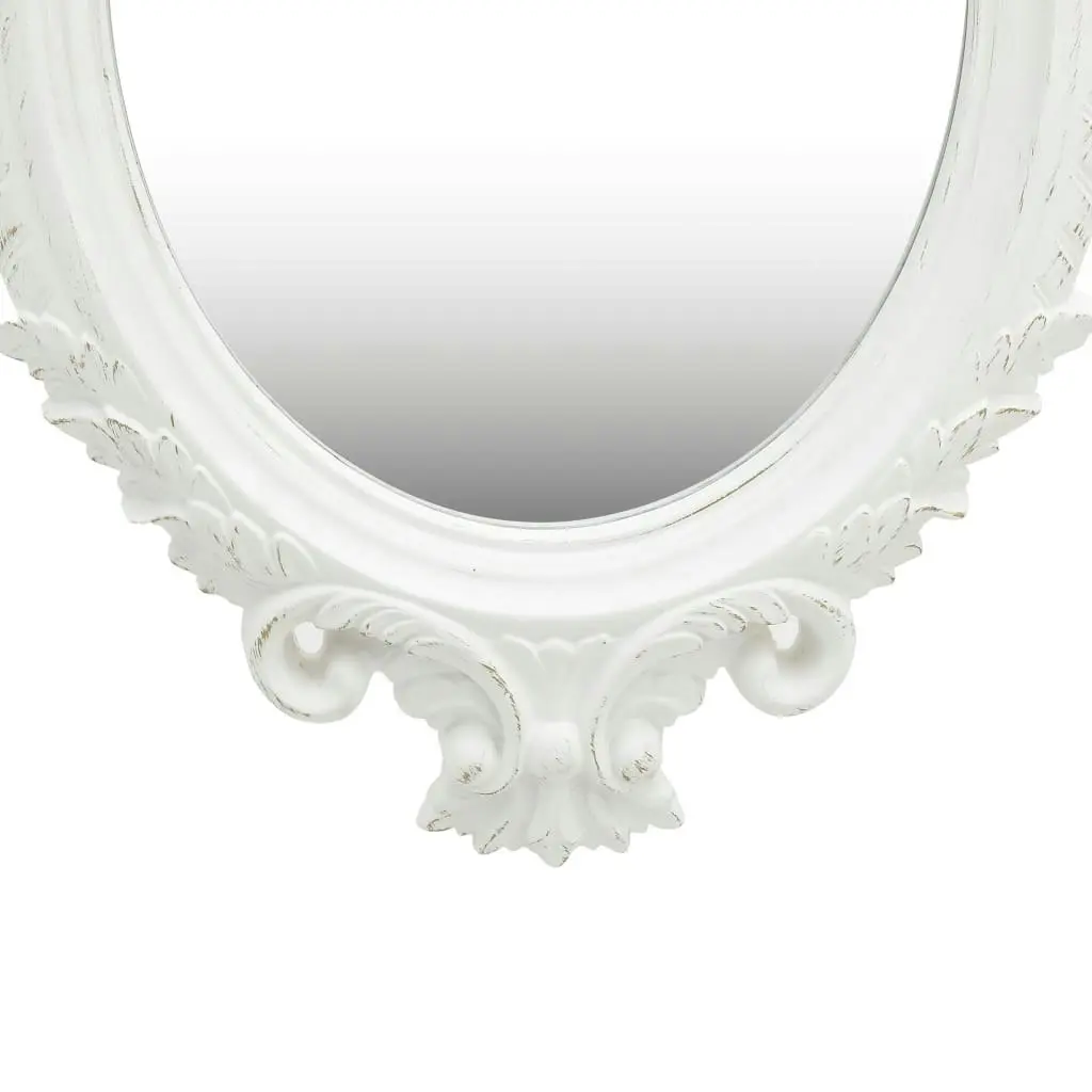 Wall Mirror Castle Style 56x76 cm White 320356