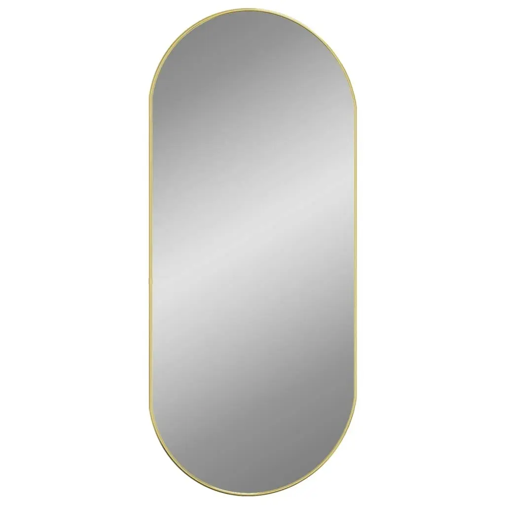 Wall Mirror Gold 100x45 cm Oval 348201