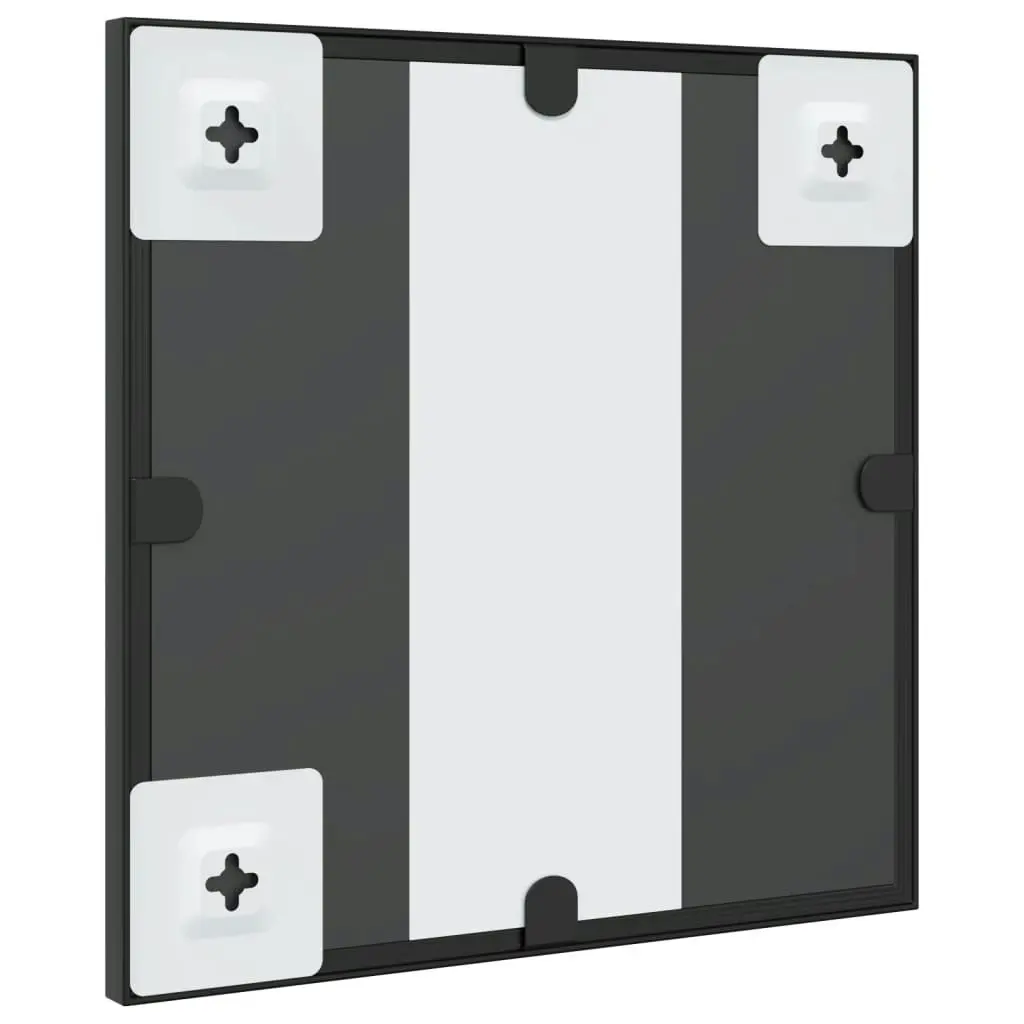 Wall Mirror Black 30x30 cm Square Iron 358632