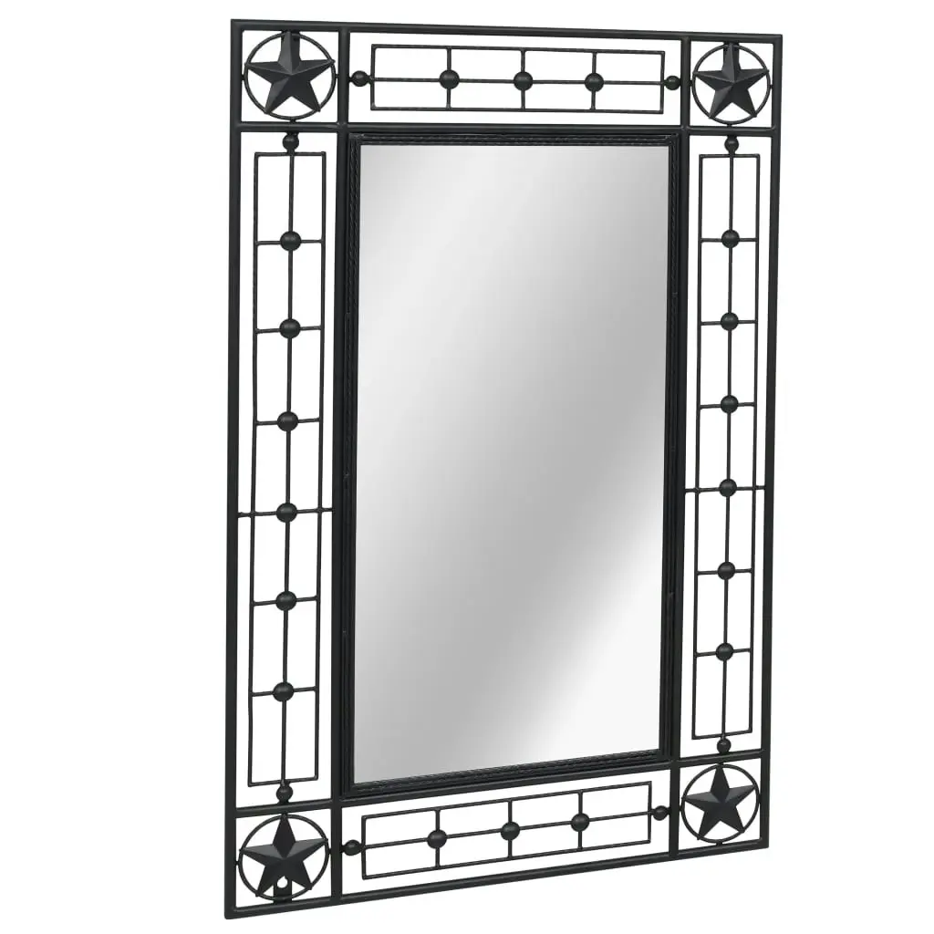 Wall Mirror Rectangular 50x80 cm Black 245925