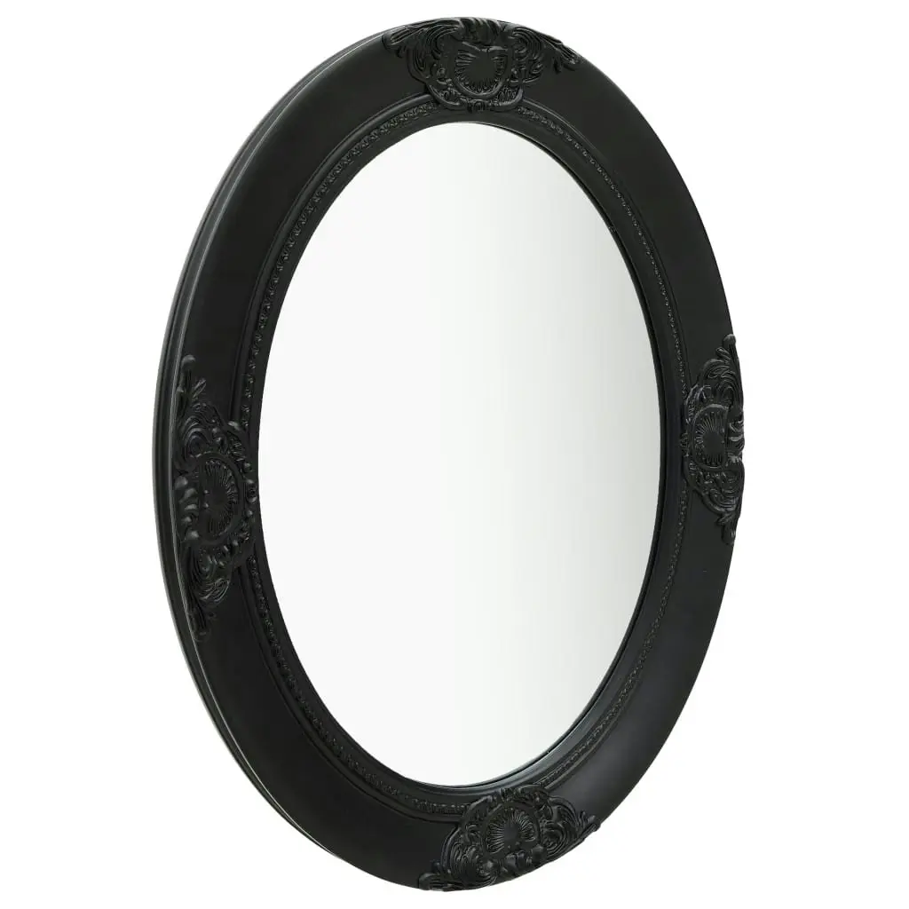 Wall Mirror Baroque Style 50x70 cm Black 320355